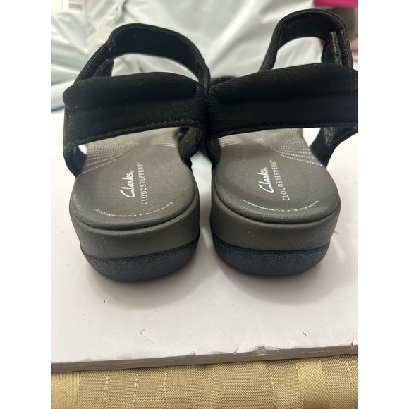 Clarks Cloudsteppers Black Bow Comfort Sandals Women US Size 9 - Picture 4 of 9
